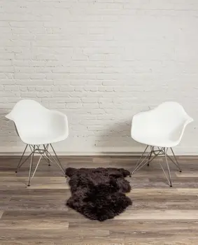 2' X 3' Chocolate New Zealand Natural Sheepskin Rug