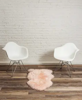 2' X 3' Rose New Zealand Natural Shearling Sheepskin Rug