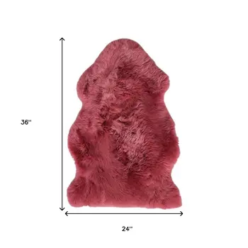 2' X 3' Raspberry Shag Area Rug