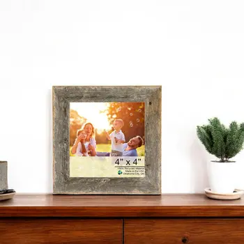 4" X 4" Natural Weathered Gray Picture Frame