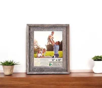 4" X 6" Natural Weathered Gray Picture Frame