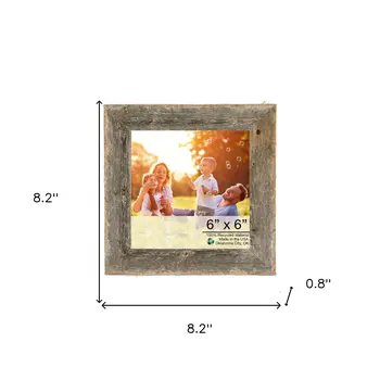 6" X 6" Natural Weathered Gray Picture Frame