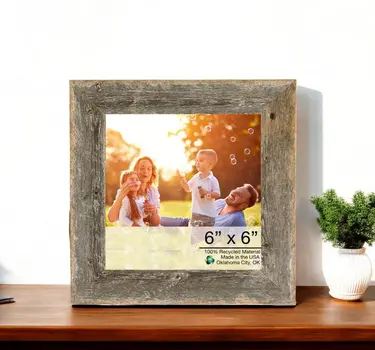6" X 6" Natural Weathered Gray Picture Frame
