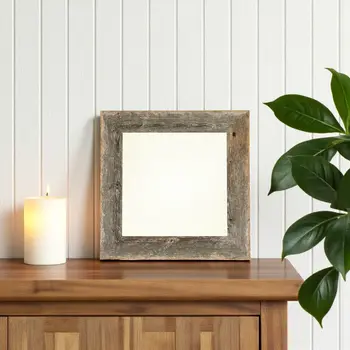 6" x 6" Gray Solid Wood Tabletop Picture Frame