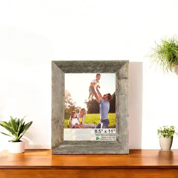 8.5" X 11" Natural Weathered Gray Picture Frame