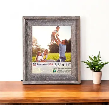 8.5" X 11" Natural Weathered Gray Picture Frame