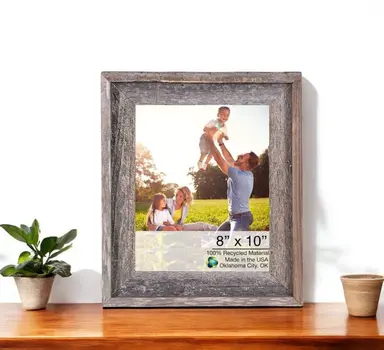 8" X 10" Natural Weathered Gray Picture Frame