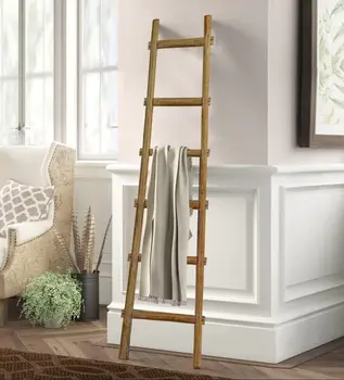 72" X 18"X 2" Brown Decorative Ladder Shelve
