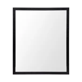 Rectangle Black Accent Mirror With Oxidized Finish Frame