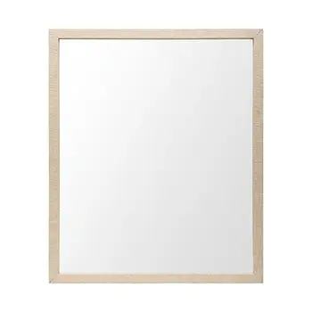 Rectangle Natural Accent Mirror With Matte Finish Frame