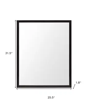Rectangle Espresso Accent Mirror With Lakeside Design