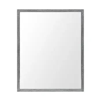 Rectangle Grey Accent Mirror With Driftwood Quality Frame