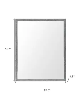 Rectangle Grey Accent Mirror With Driftwood Quality Frame