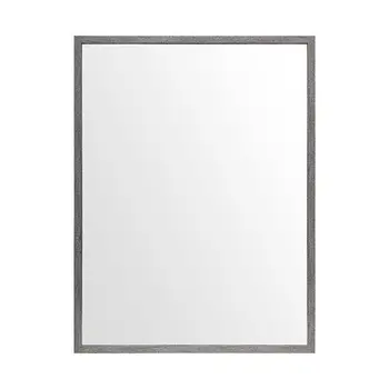 Rectangle Grey Accent Mirror With Driftwood Quality Frame