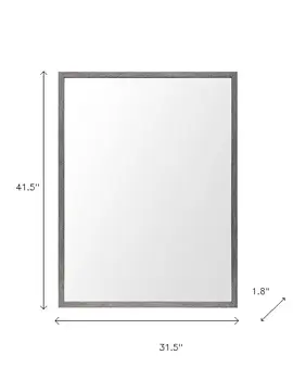 Rectangle Grey Accent Mirror With Driftwood Quality Frame