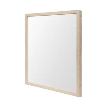 Rectangle Natural Accent Mirror With Matte Finish Frame