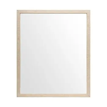 Rectangle Natural Accent Mirror With Matte Finish Frame