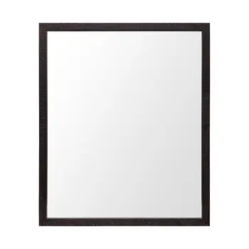 Rectangle Espresso Accent Mirror With Lakeside Design