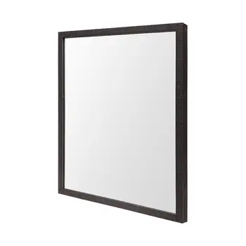 Rectangle Espresso Accent Mirror With Lakeside Design