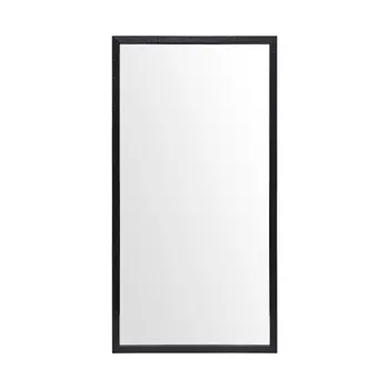 Rectangle Black Accent Mirror With Oxidized Finish Frame