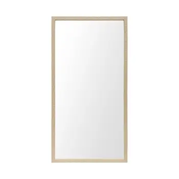 Rectangle Natural Accent Mirror With Matte Finish Frame