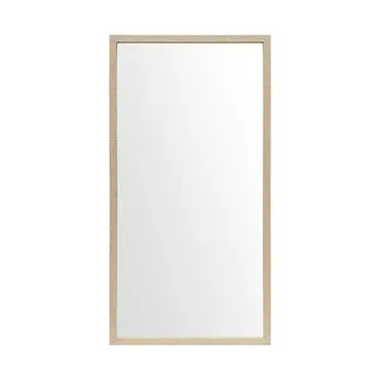 Rectangle Natural Accent Mirror With Matte Finish Frame