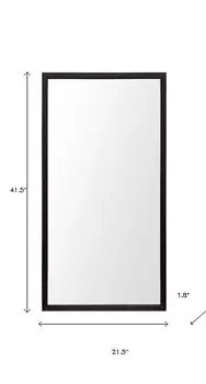 Rectangle Espresso Accent Mirror With Lakeside Design
