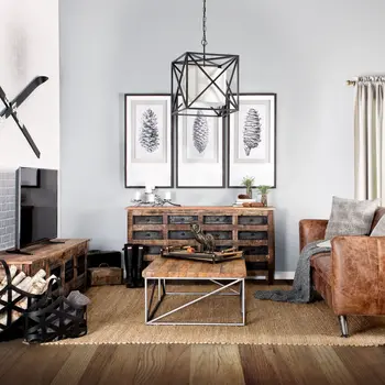 76" Brown Distressed Reclaimed Wood Enclosed Storage TV Stand