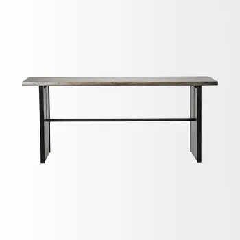 16" Brown Solid Wood Solid Console Table