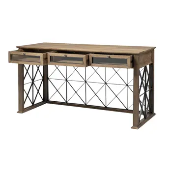 60" Solid Wood Enclosed and Open Storage TV Stand