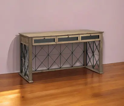 60" Solid Wood Enclosed and Open Storage TV Stand