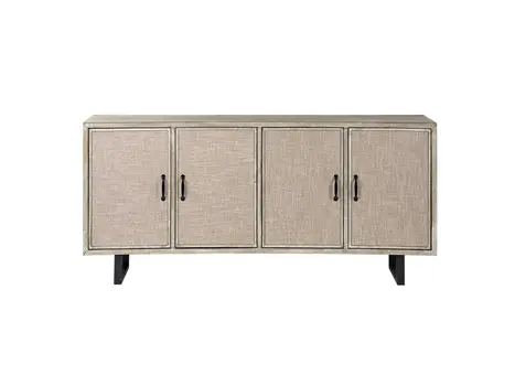 68" Light Brown Solid Wood Sideboard with Four Doors