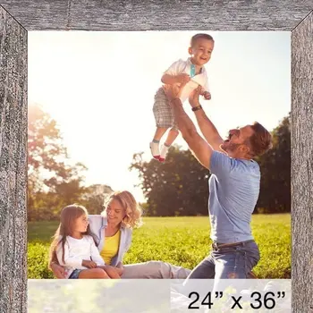 Gray Wood Hanging Picture Frame