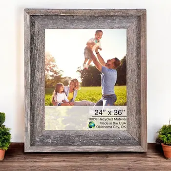 Gray Wood Hanging Picture Frame