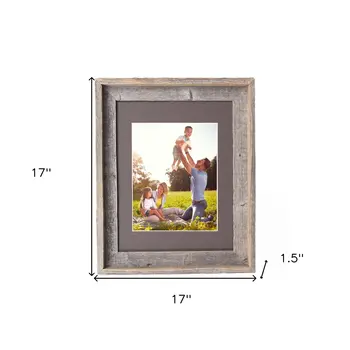 16X20 Natural Weathered Grey Picture Frame With Plexiglass Holder