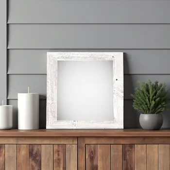 12" x 12" White Solid Wood Tabletop Picture Frame