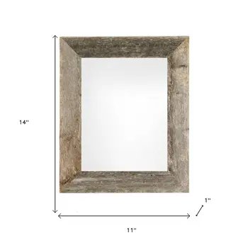 11" x 14" Gray Solid Wood Hanging Picture Frame