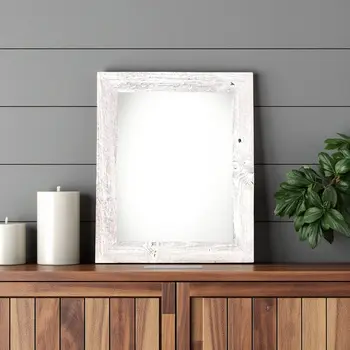 8" x 8" White Solid Wood Tabletop Picture Frame