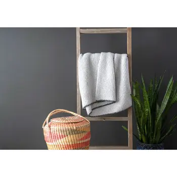 65" X 17" Gray Wood Hanging Dimensional Sculpture