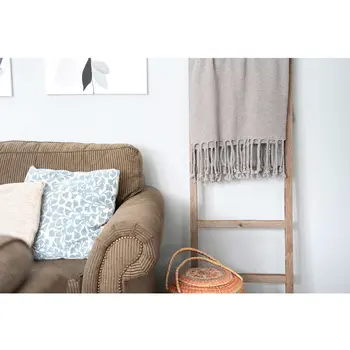 65" X 17" Gray Wood Hanging Dimensional Sculpture