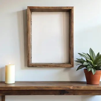 18" x 24" Gray Solid Wood Hanging Picture Frame