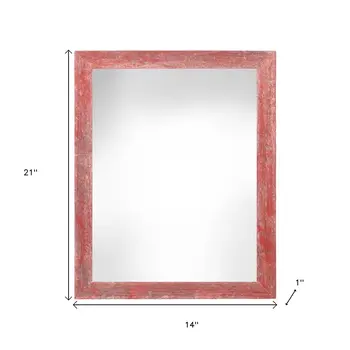 12" x 18" Red Solid Wood Hanging Picture Frame