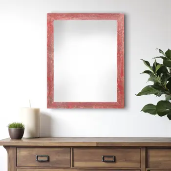 12" x 18" Red Solid Wood Hanging Picture Frame