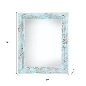 12" x 18" Blue Solid Wood Hanging Picture Frame
