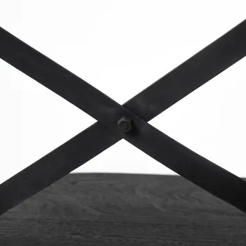 Set of Two Black Cross Back Dining Side Chairs