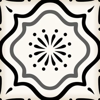 6" X 6" Black And White Mosaic Peel And Stick Removable Tiles