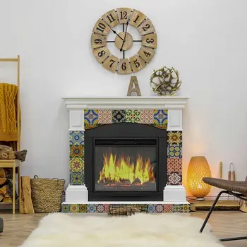 7" X 7" Mediterranean Brights Peel And Stick Removable Tiles