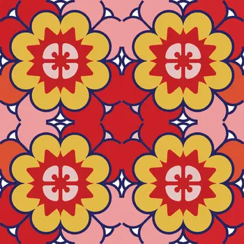 8" X 8" Mediterranean Brights Peel And Stick Removable Tiles