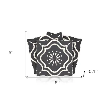 5" X 5" Burst Gray And White Peel And Stick Removable Tiles
