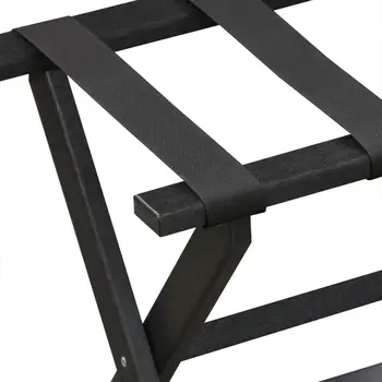 Earth Friendly Black Folding Luggage Rack With Black Straps